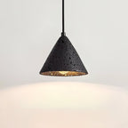 Suspension moderne Erland en Noir travertin