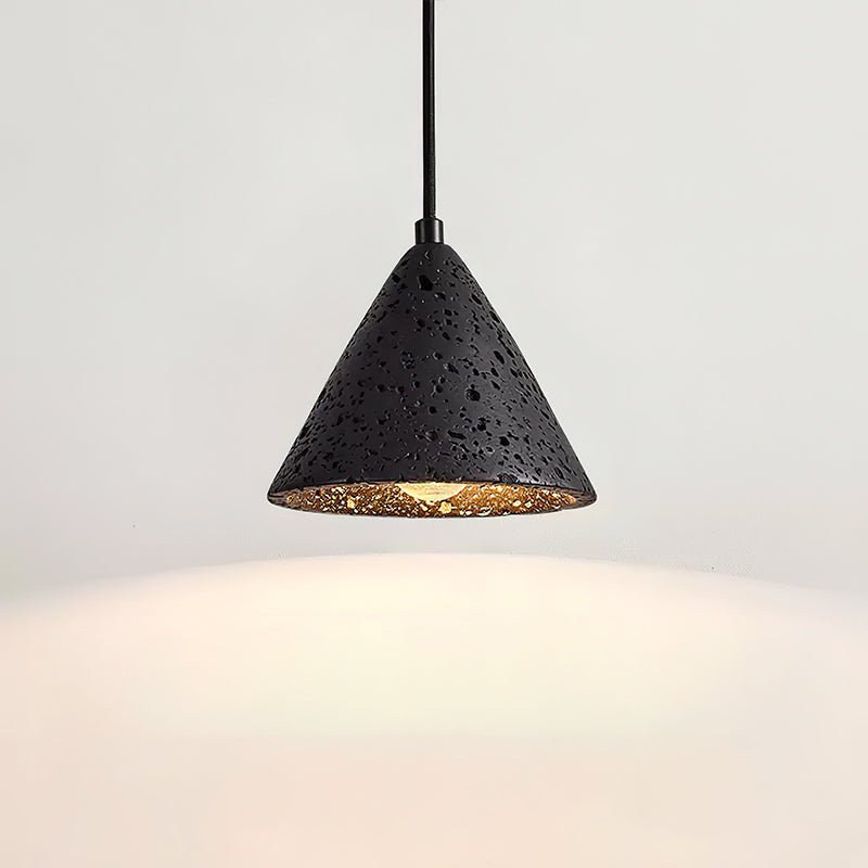 Suspension moderne Erland en Noir travertin
