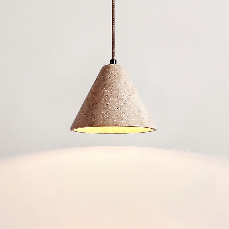 Suspension moderne Erland en Travertin jaune