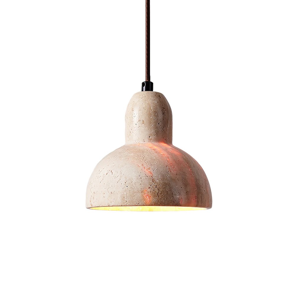 Suspension moderne Erland en Noir travertin