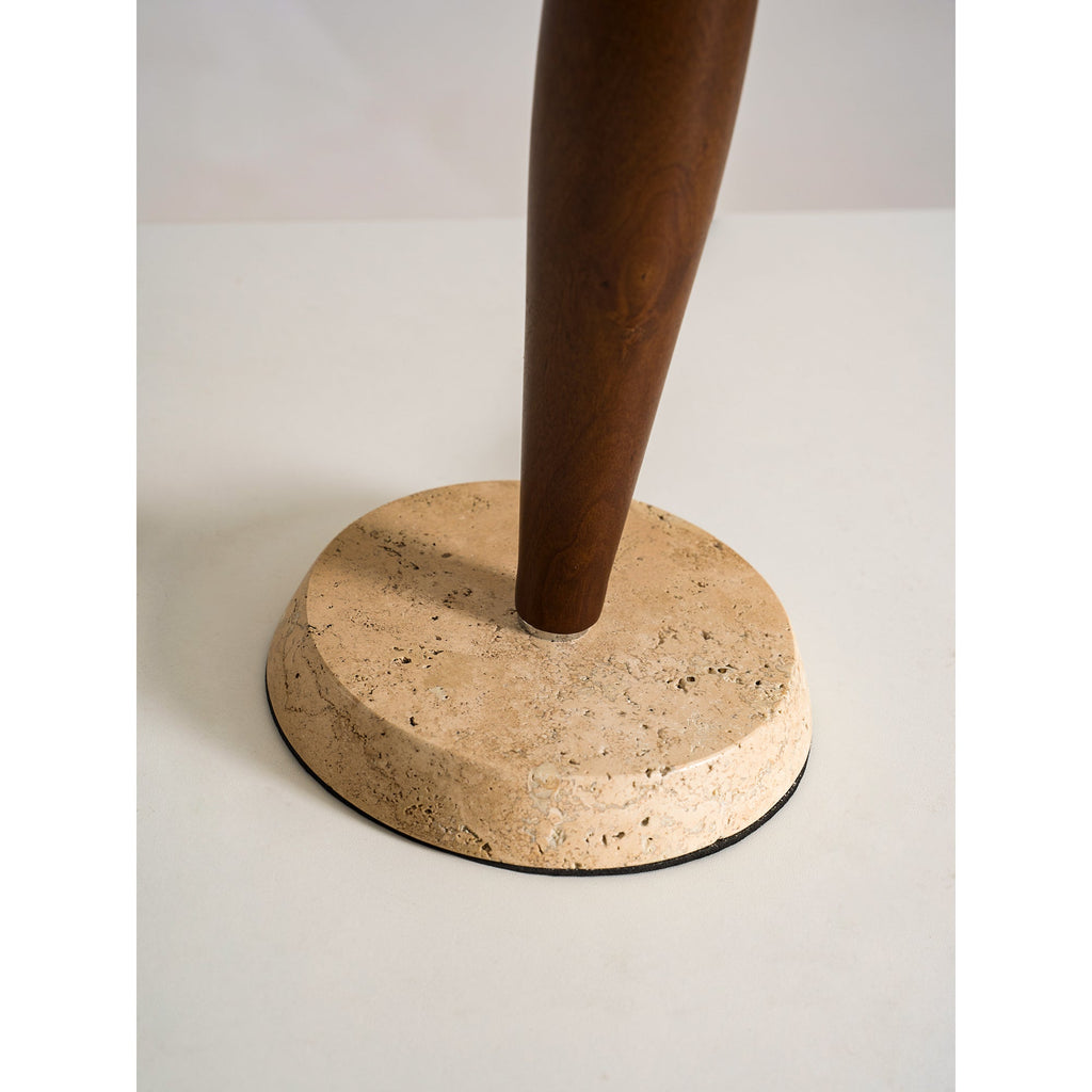 Lampe à poser moderne Magnar en Marbre Foncé noyer et blanc