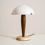 Lampe à poser moderne Magnar en Marbre Foncé noyer et blanc