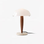 Lampe à poser moderne Magnar en Marbre Foncé noyer et blanc