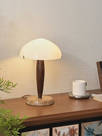 Lampe à poser moderne Magnar en Marbre Foncé noyer et blanc