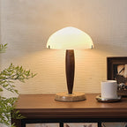 Lampe à poser moderne Magnar en Marbre Foncé noyer et blanc