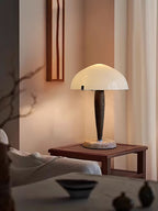 Lampe à poser moderne Magnar en Marbre Foncé noyer et blanc