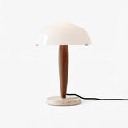Lampe à poser moderne Magnar en Marbre Foncé noyer et blanc