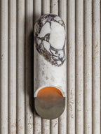 Applique murale moderne Zayne en Marbre Blanc et noir