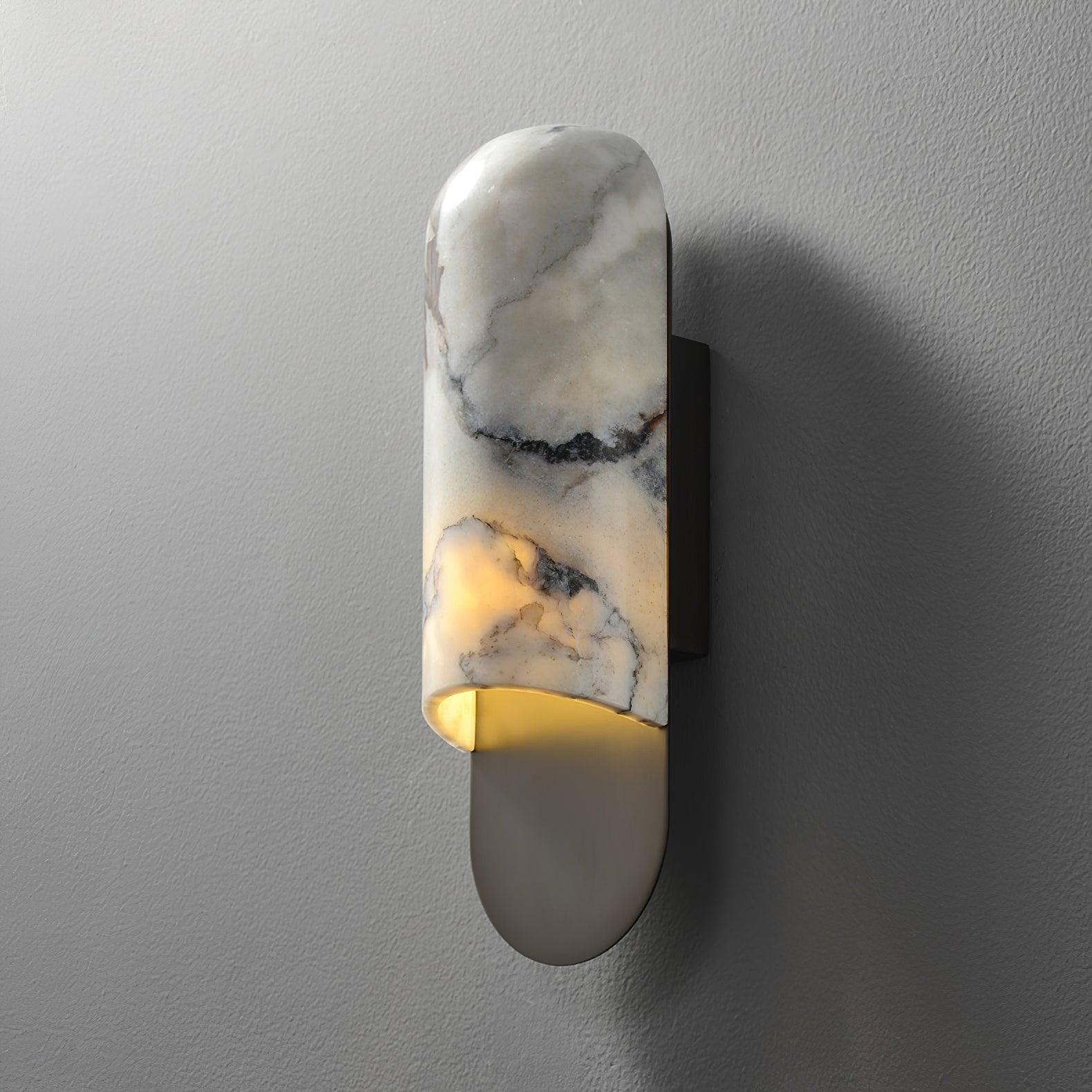 Applique murale moderne Zayne en Marbre Blanc et noir