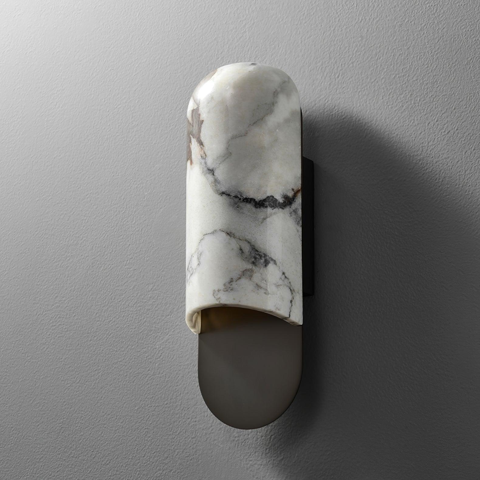 Applique murale moderne Zayne en Marbre Blanc et noir