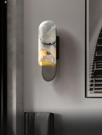 Applique murale moderne Zayne en Marbre Blanc et noir