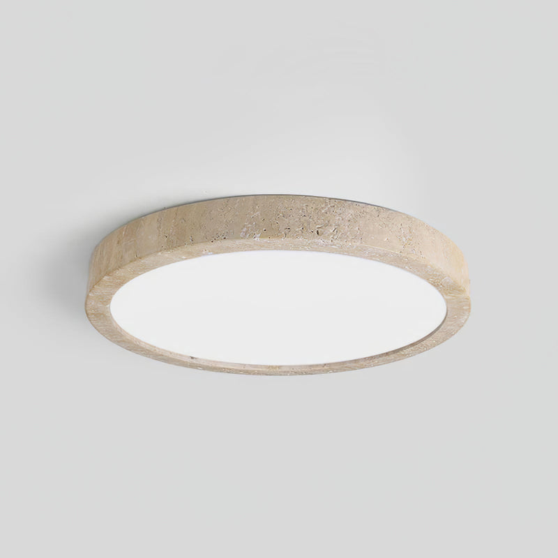 Plafonnier moderne Gannon en Travertin jaune et blanc