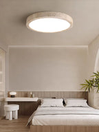 Plafonnier moderne Gannon en Travertin jaune et blanc