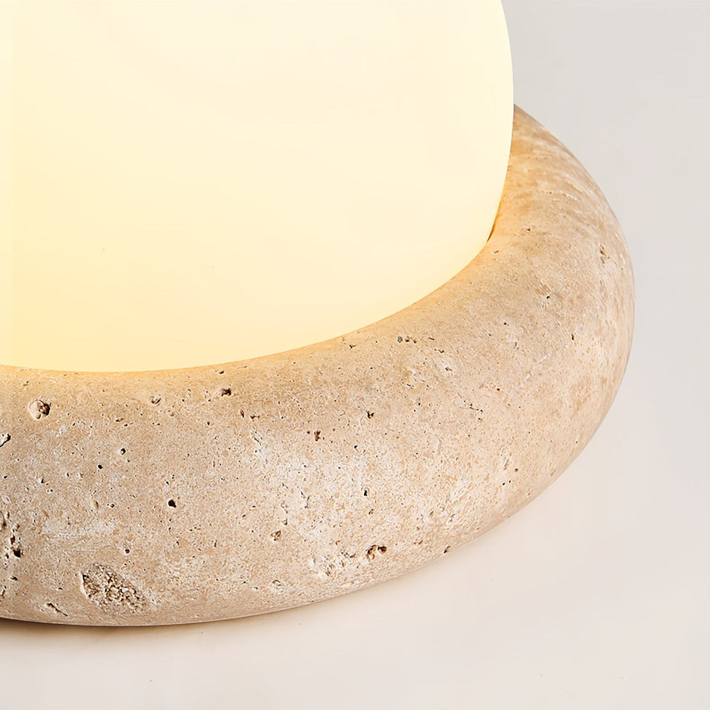 Lampe à poser moderne August en Travertin