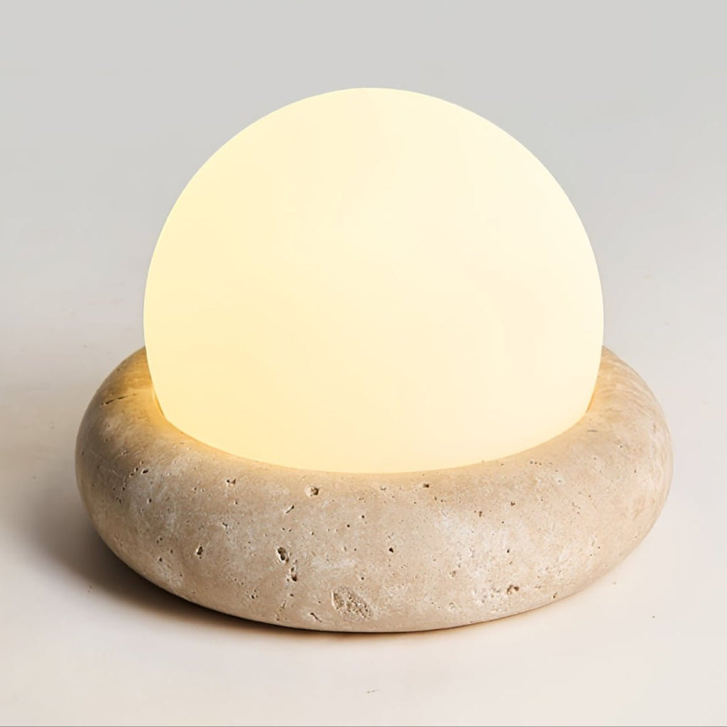 Lampe à poser moderne August en Travertin