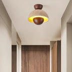 Plafonnier moderne Haftor en Travertin Noyer