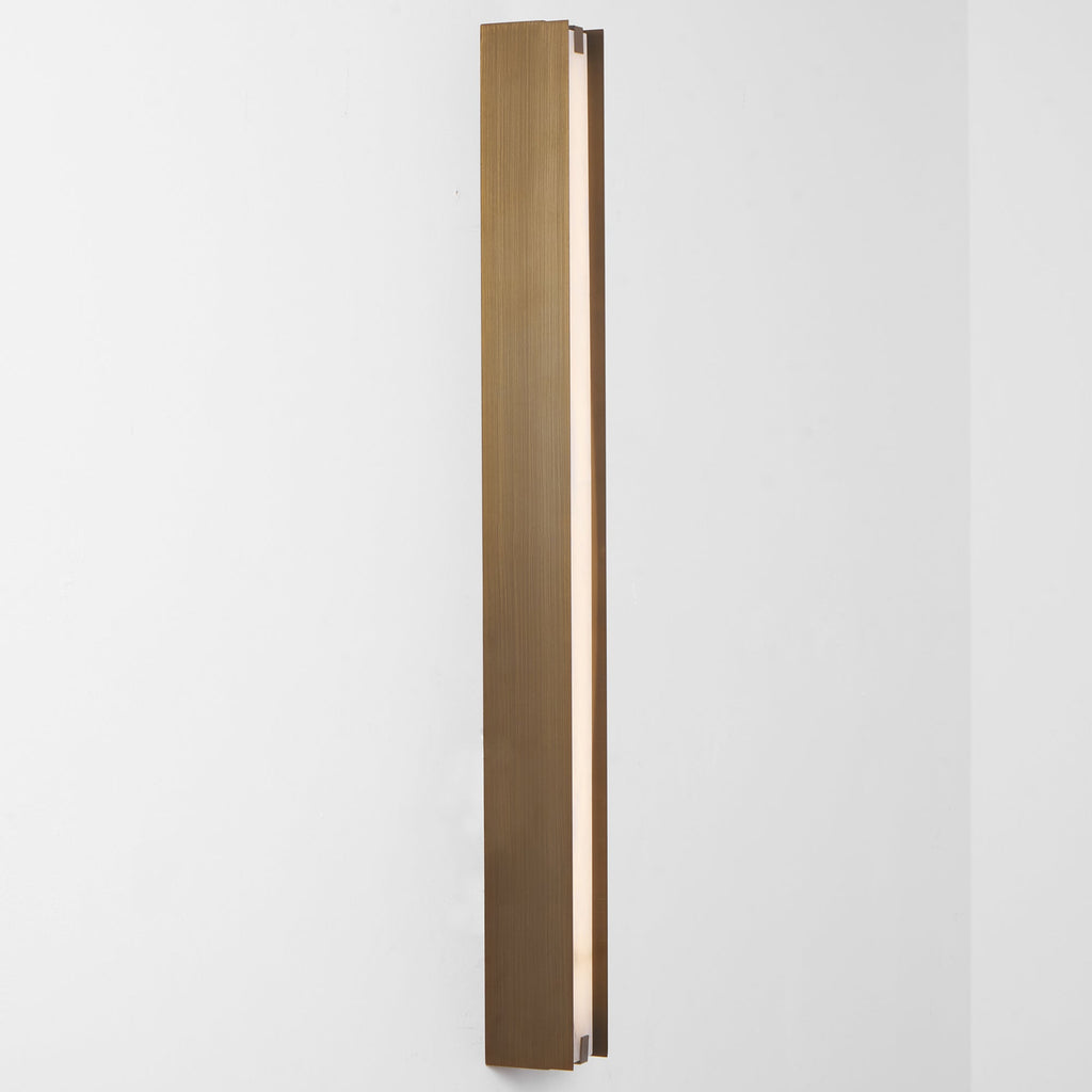 Applique murale moderne Solvi en Albâtre Bronze et blanc
