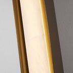 Applique murale moderne Solvi en Albâtre Bronze et blanc