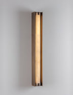 Applique murale moderne Solvi en Albâtre Bronze et blanc
