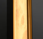 Applique murale moderne Solvi en Albâtre Bronze et blanc