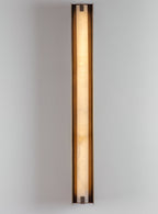 Applique murale moderne Solvi en Albâtre Bronze et blanc