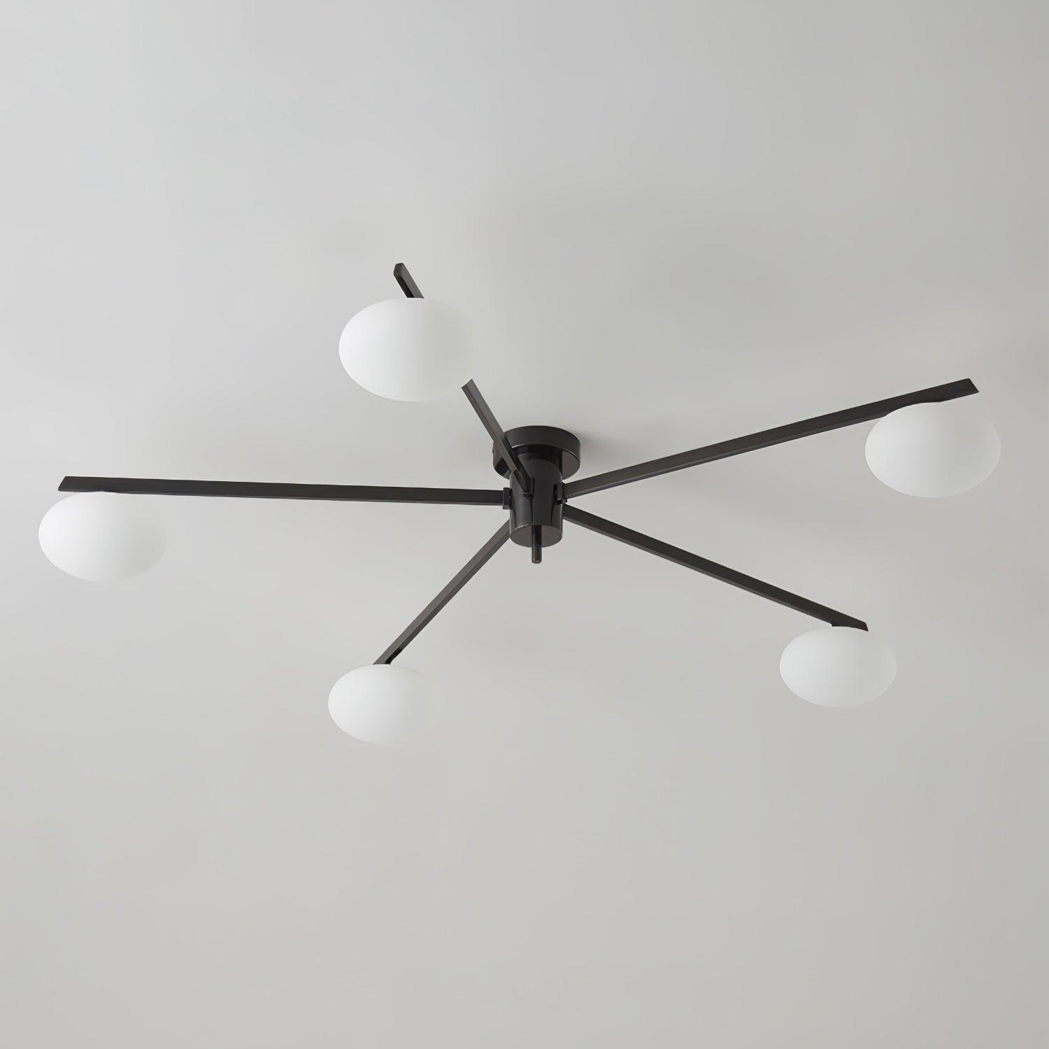 Plafonnier moderne Volund en Albâtre Laiton et blanc