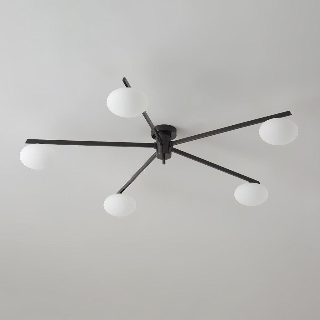Plafonnier moderne Volund en Albâtre Laiton et blanc