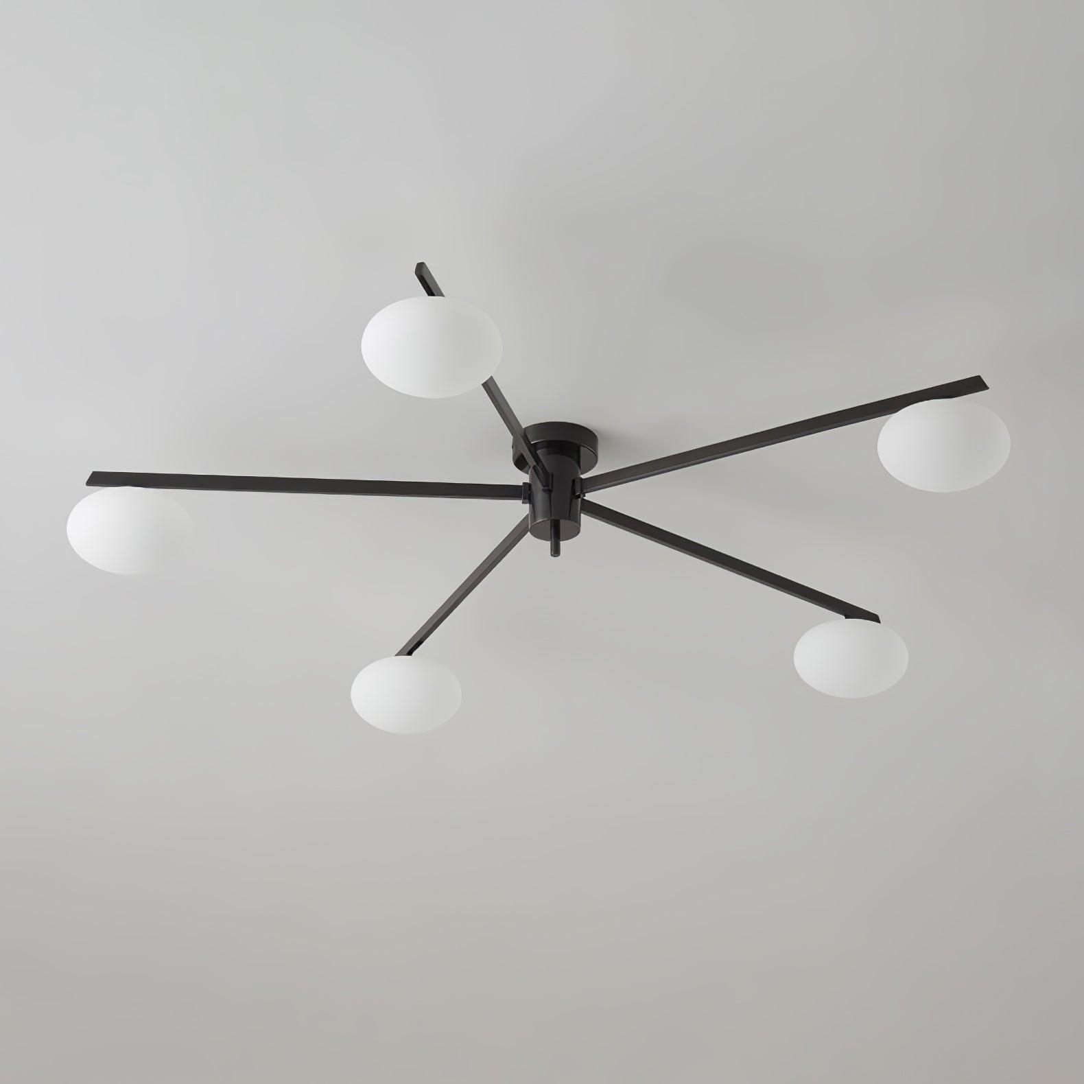 Plafonnier moderne Volund en Albâtre Laiton et blanc