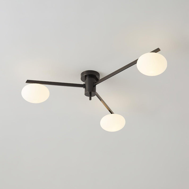 Plafonnier moderne Volund en Albâtre Noir et blanc