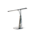 Lampe à poser moderne Volund en Métal, Marbre Nickel satiné