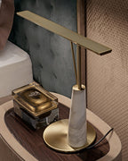 Lampe à poser moderne Volund en Métal, Marbre Doré