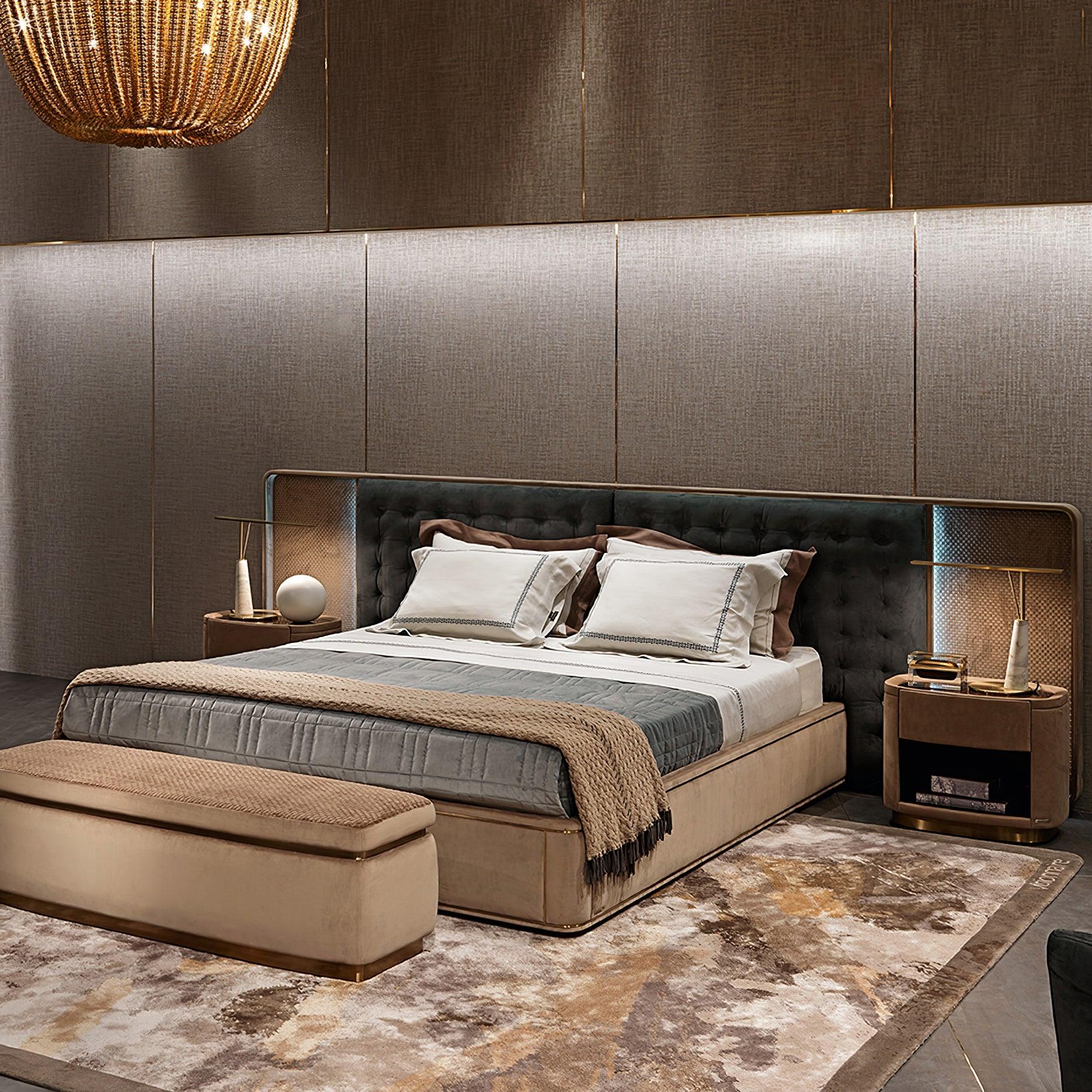 Lampe à poser moderne Volund en Métal, Marbre Nickel satiné