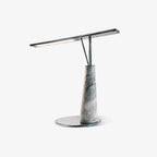 Lampe à poser moderne Volund en Métal, Marbre Nickel satiné