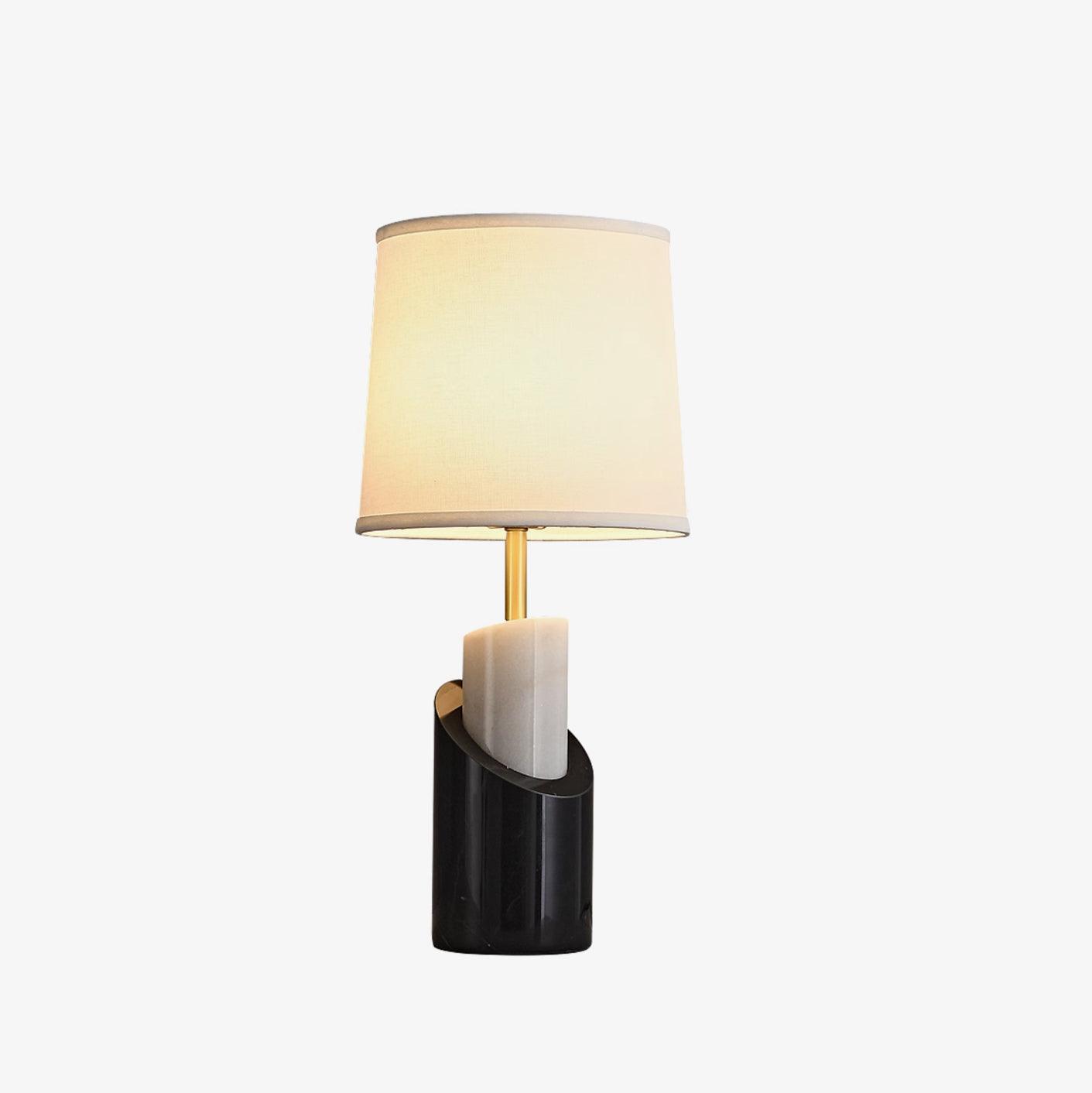 Lampe à poser moderne Hjor en Laiton Noir et blanc