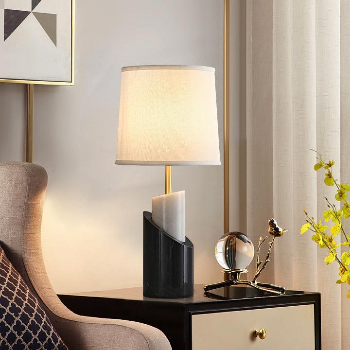 Lampe à poser moderne Hjor en Laiton Noir et blanc