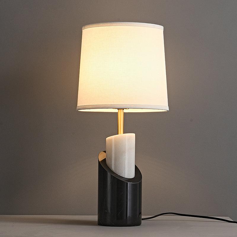 Lampe à poser moderne Hjor en Laiton Noir et blanc