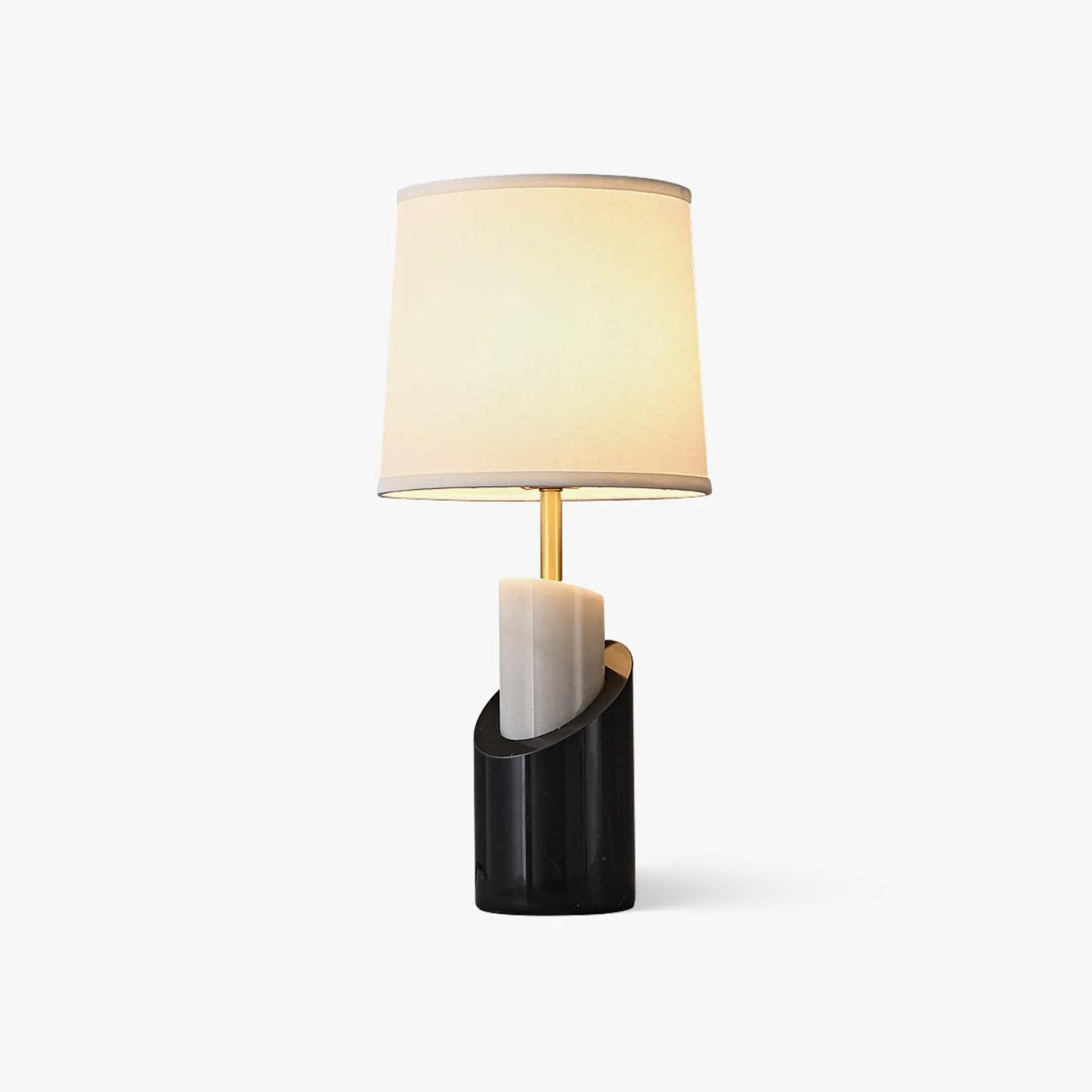 Lampe à poser moderne Hjor en Laiton Noir et blanc