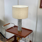 Lampe à poser moderne Folmar en Marbre Gris et blanc