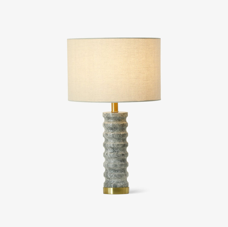 Lampe à poser moderne Folmar en Marbre Gris et blanc