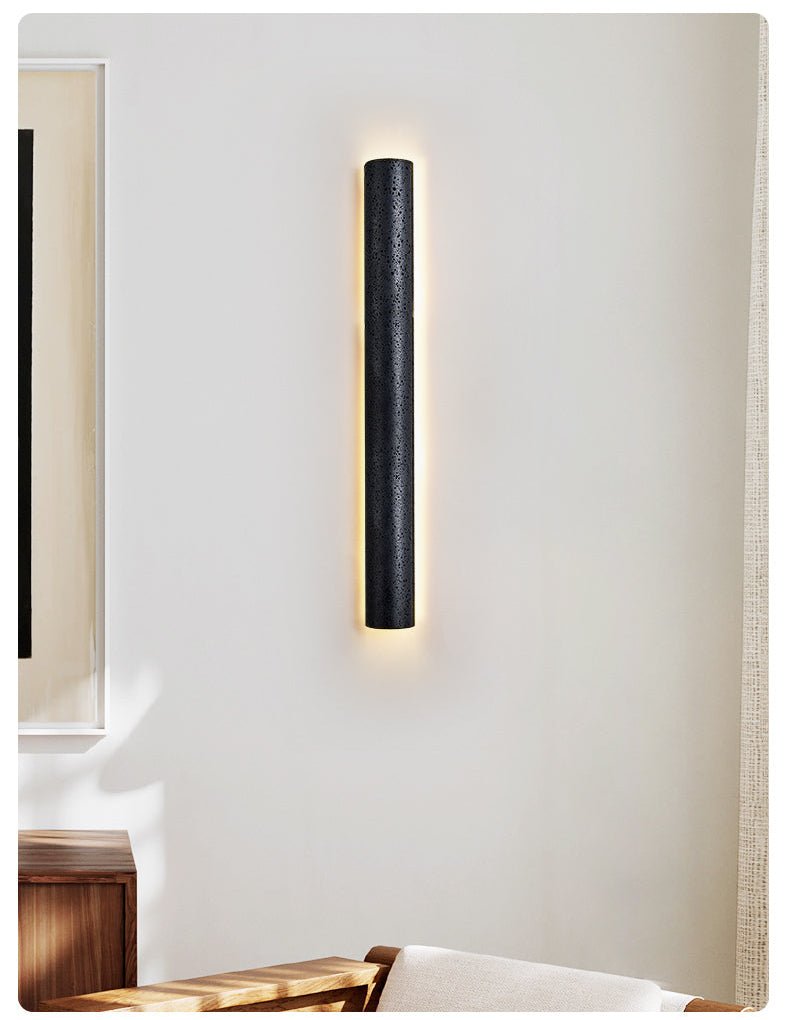 Applique murale moderne Stenvar en Noir travertin
