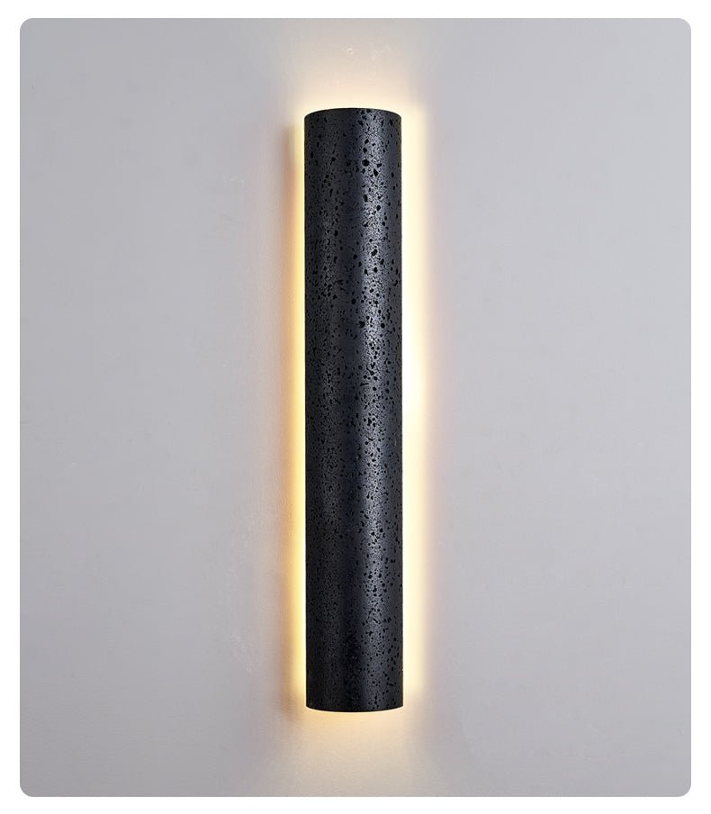 Applique murale moderne Stenvar en Noir travertin