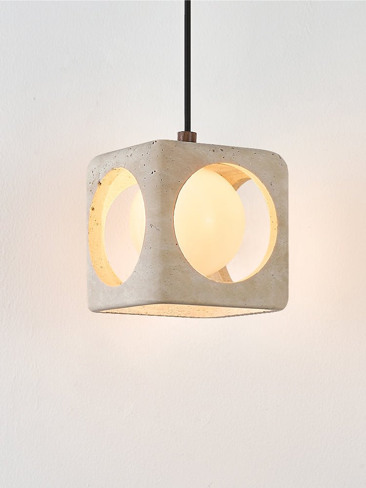 Suspension moderne Remy en Travertin jaune