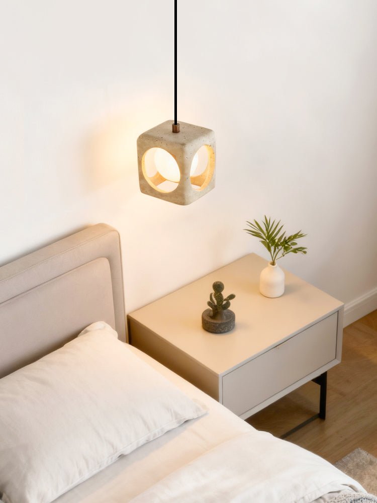 Suspension moderne Remy en Travertin jaune