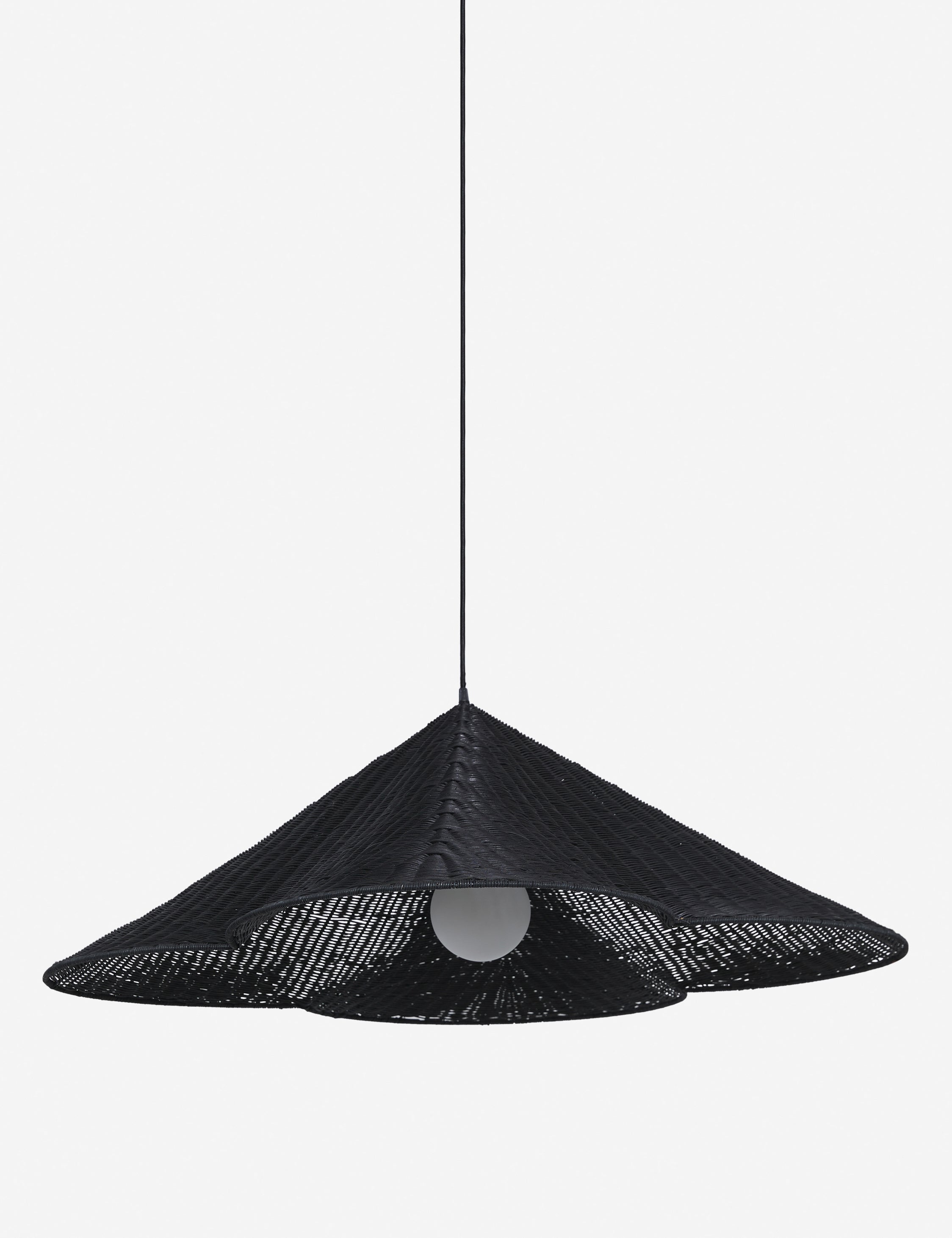 Suspension moderne Drummond en teinté rotin