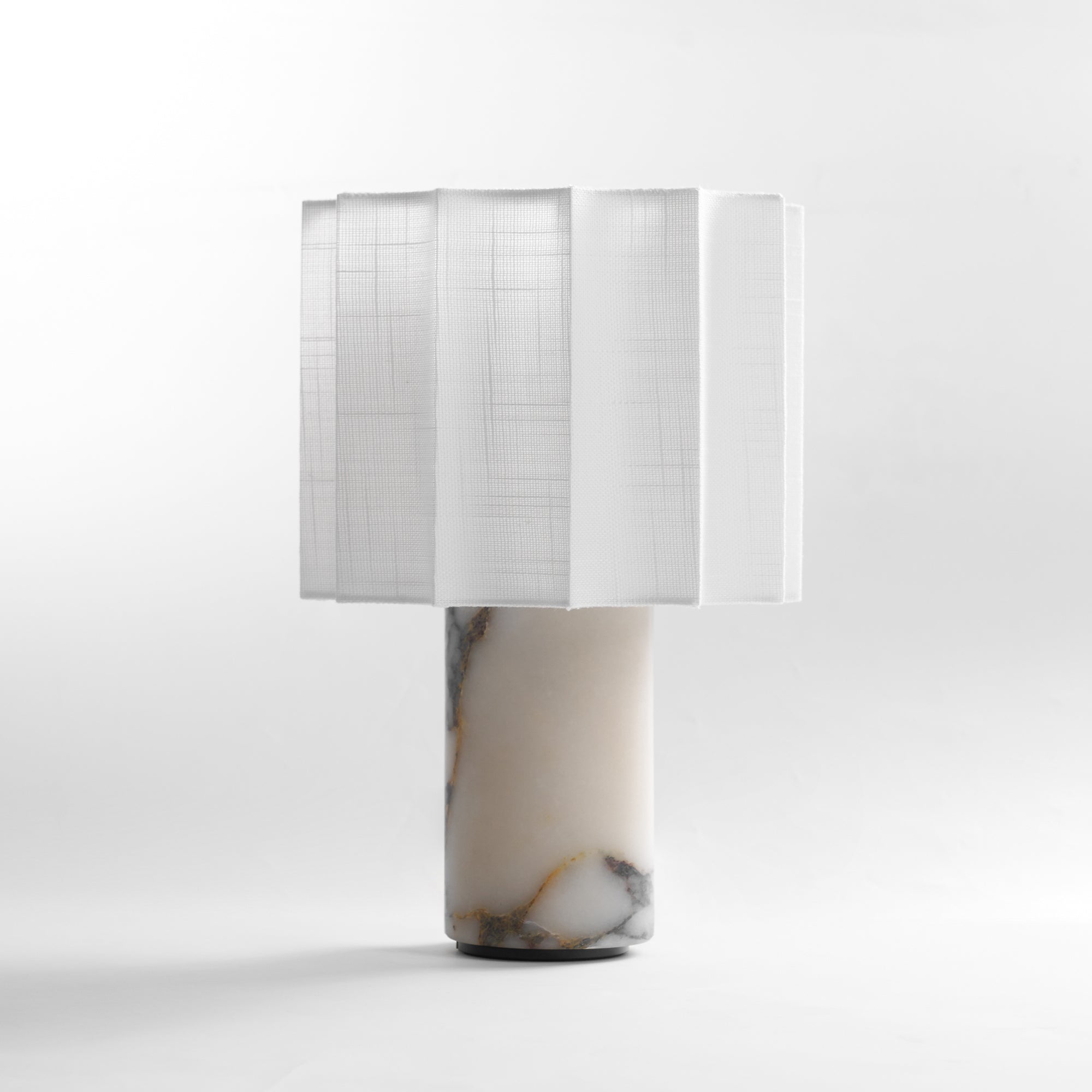 Lampe à poser moderne Evan en Marbre Noir et blanc