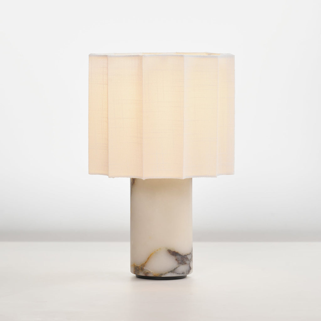 Lampe à poser moderne Evan en Marbre Noir et blanc