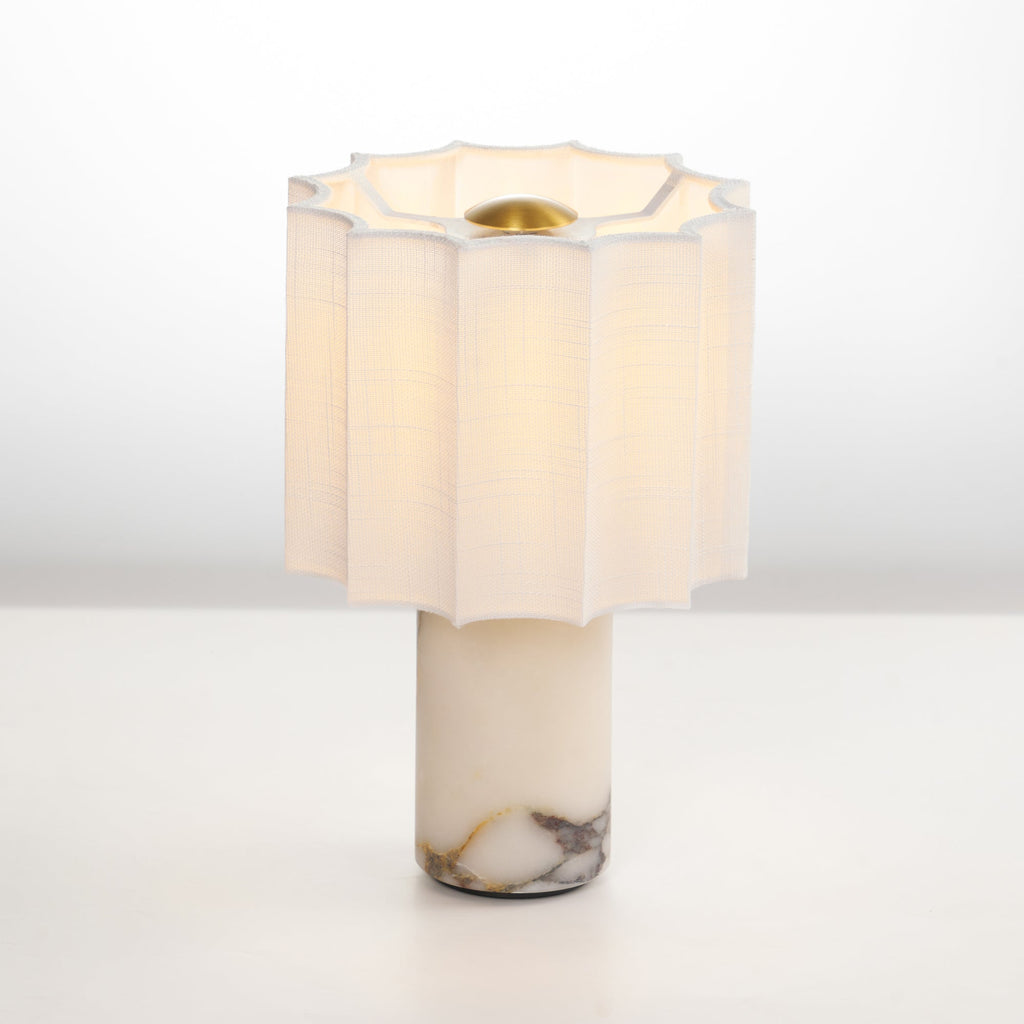 Lampe à poser moderne Evan en Marbre Noir et blanc