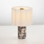 Lampe à poser moderne Evan en Marbre Noir et blanc