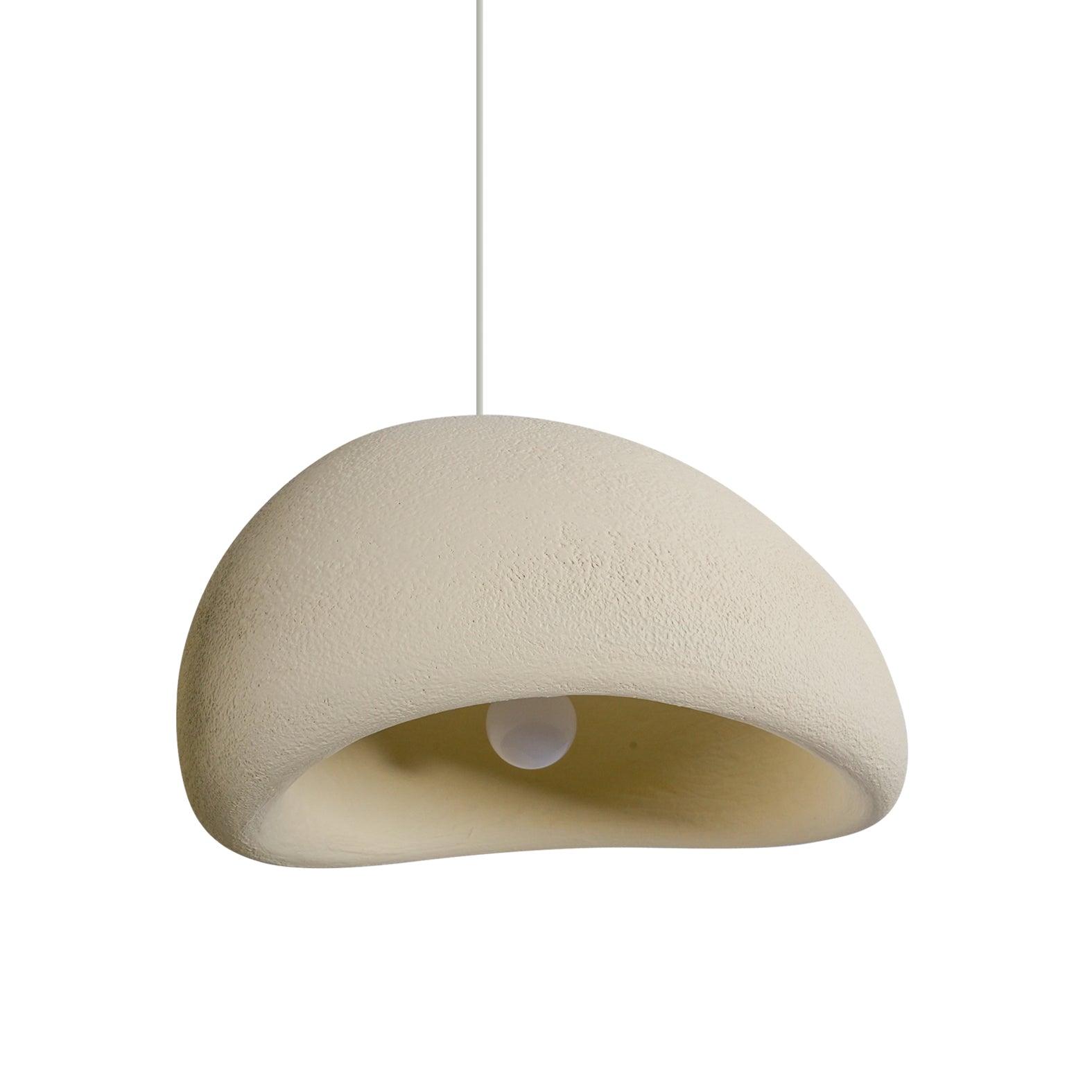 Suspension moderne Greger en Polystyrène blanc câble suspendu