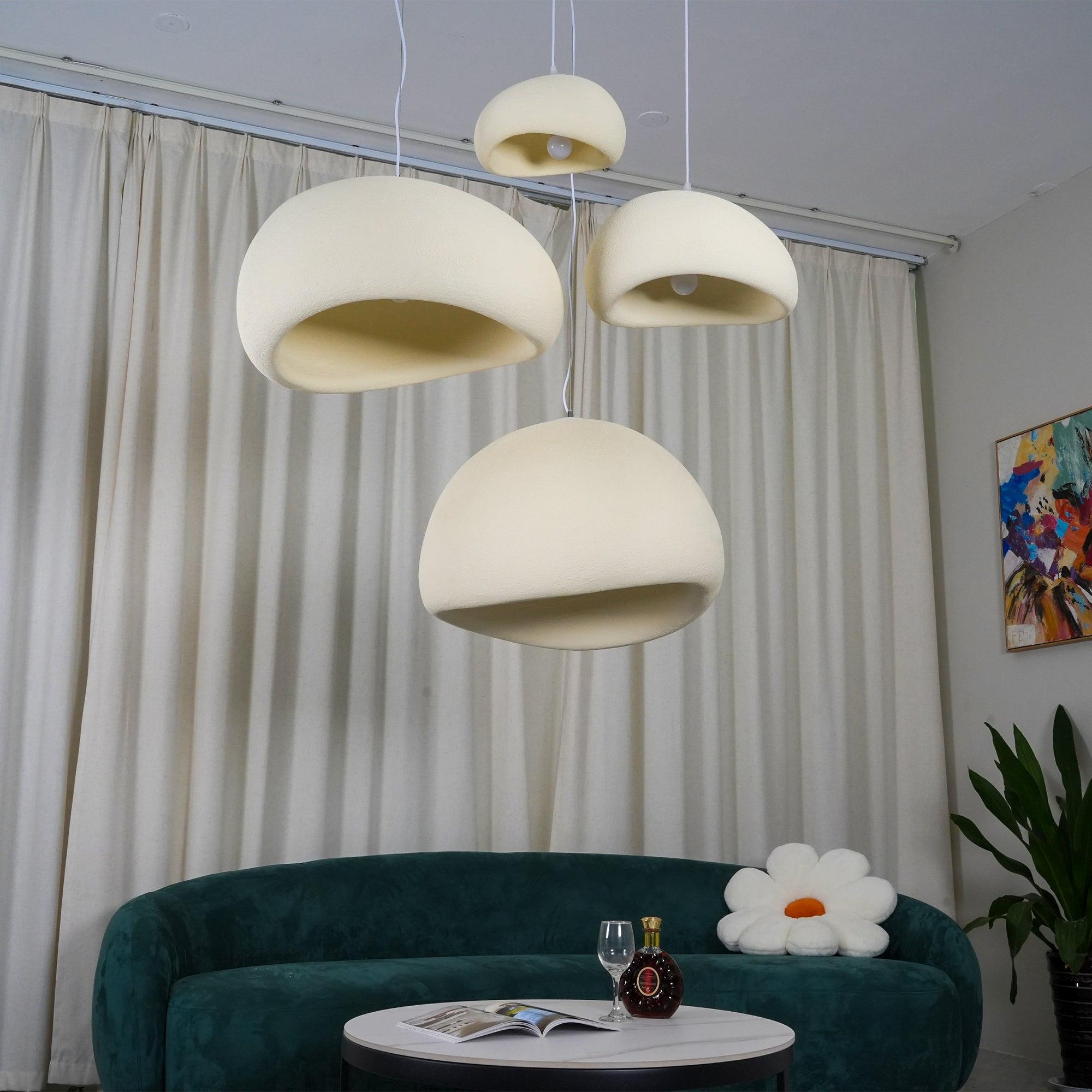 Suspension moderne Greger en Polystyrène noir câble suspendu